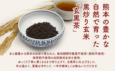 きくち村の黒炒り玄米 玄黒茶 200g×3袋 合計600g 自然派きくち村(有限会社渡辺商店) 《30日以内に出荷予定(土日祝除く)》お茶 玄米茶 穀物茶 玄米 熊本県産 九州産 国産 送料無料