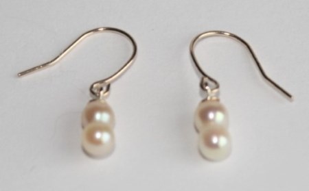 真珠 3～4mm ピアス K18 アクセサリー