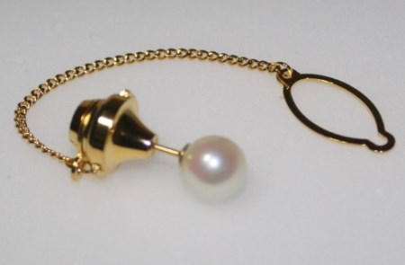 真珠 パール K18 8mm ネクタイピン アクセサリー 