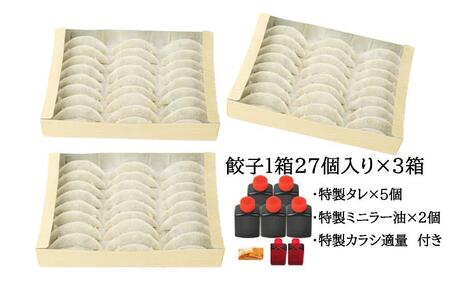 【３回定期便】丸正手作り餃子 ８１個（２７個入り×３箱）