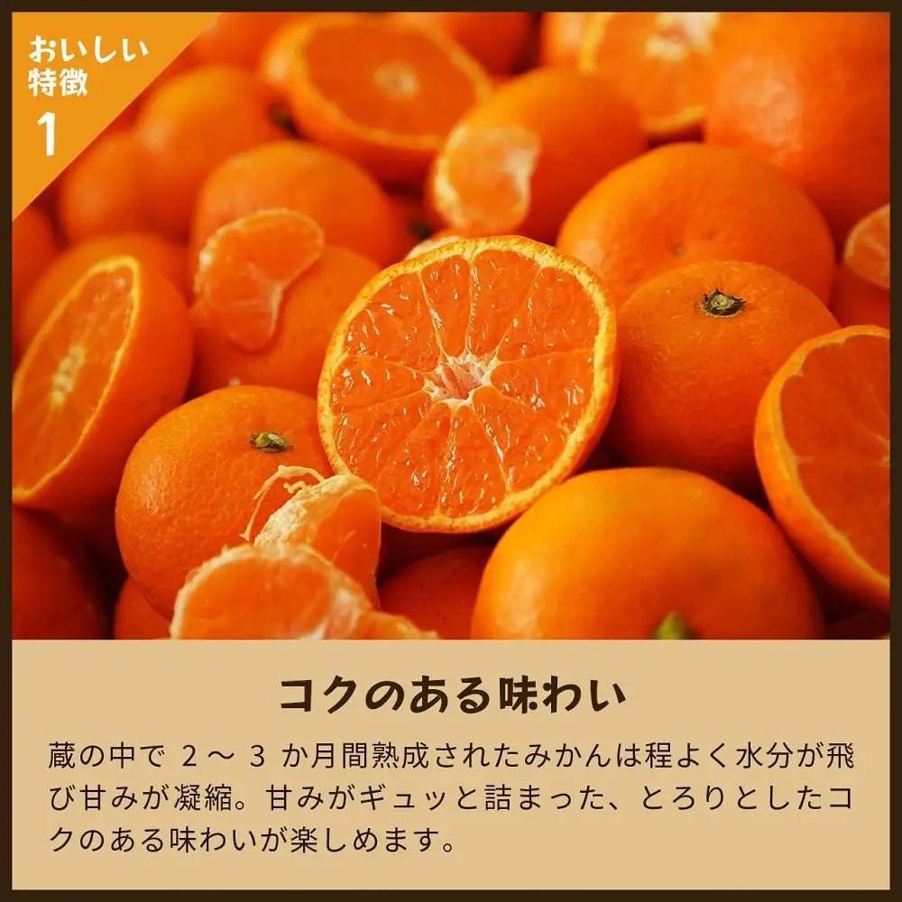 蔵出しみかん晩生　5kg家庭用｜和歌山県海南市下津町の特産品蔵出しみかんの晩生品種【2027年1月発送開始】