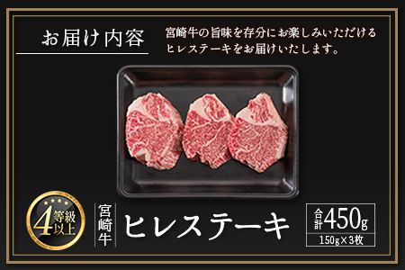 ヒレステーキ 450g 肉 4等級 畜産農家応援 E160-2510-90