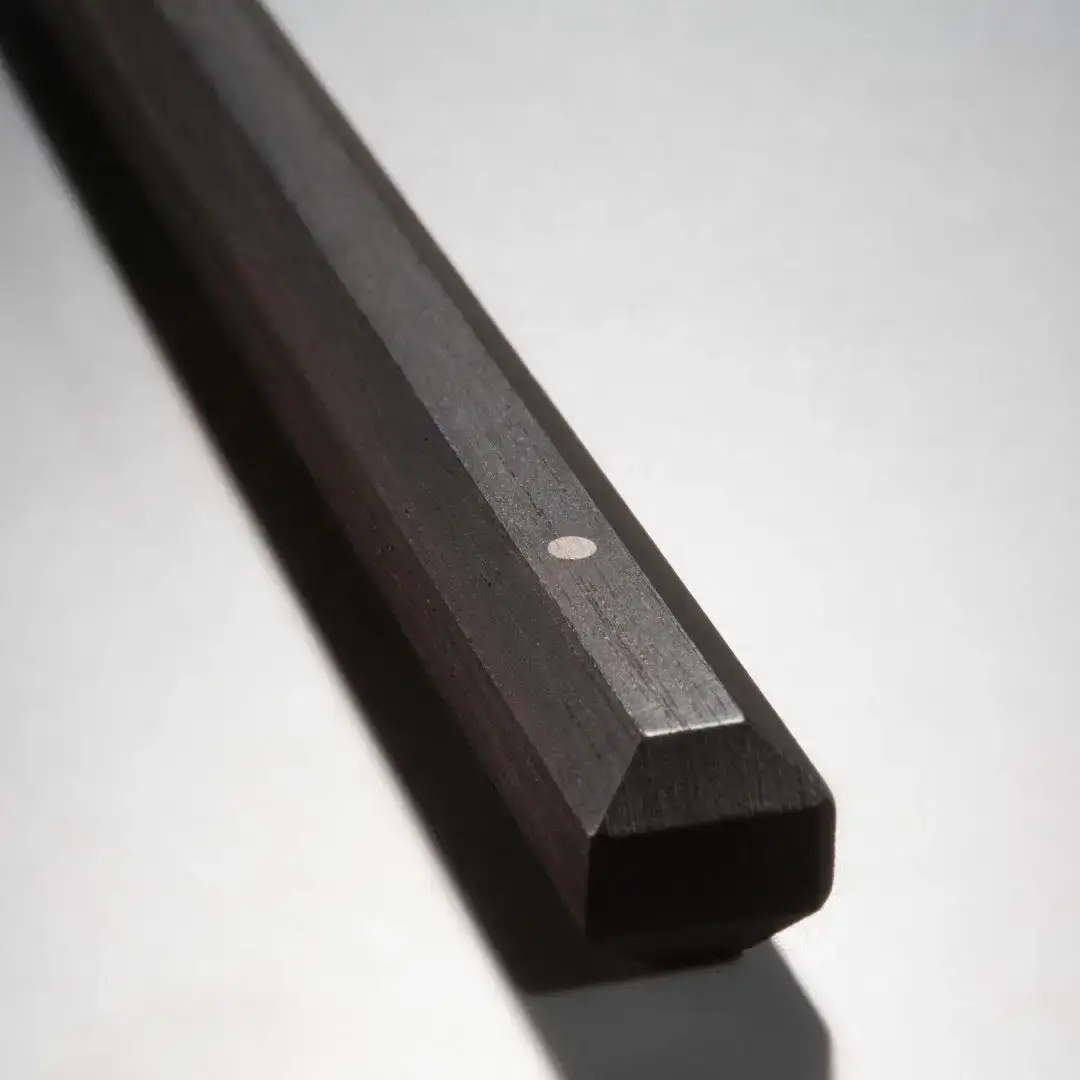 特上 八角箸 百年 黒檀 235mm 高級 箸 贈答用 無塗 燕三条  [マルナオ]