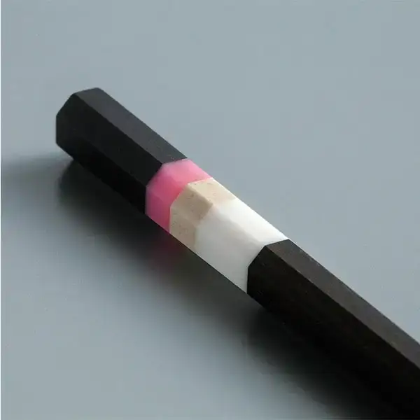 八角箸 ミッドナイトパリ 230mm 旅する箸 高級 贈答用 銘木 燕三条製  [マルナオ]