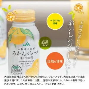 ふるさとの味みかんジュース 果汁100％ 190g×30本 I02064
