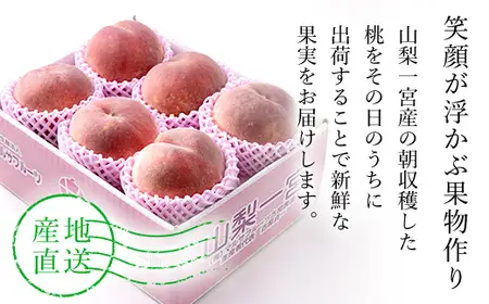 【ふるなびWEEK対象】【2026年発送★先行予約】特大桃 5～6個入り 約2.0kg 山梨一宮産の桃 朝採り 産地直送  088-001-week8