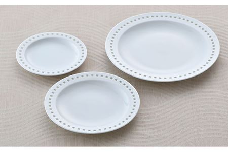 【波佐見焼】水晶ロイヤルスクエア リム プレート 3枚セット 食器 皿 【丹心窯】 [AB36]  波佐見焼