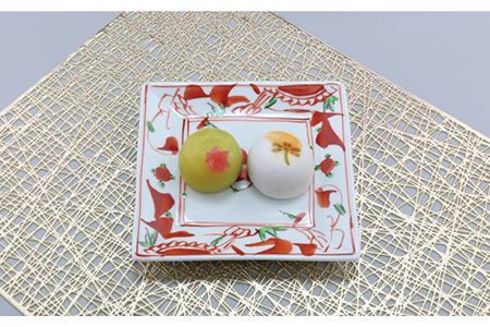 【陶器市特集】【波佐見焼】夢万歴草華紋 角皿 5客揃 食器 皿 【不二商店】 [UC19] 波佐見焼