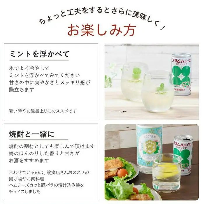 プラムハニップ 優しい甘さの懐かしの梅ドリンク　1ケース（190g×30本） ［PL9］