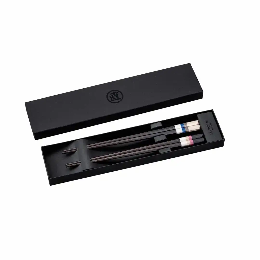 夫婦箸セット ミッドナイトパリ&アオヤマブルー 高級 贈答用 燕三条製 [マルナオ]