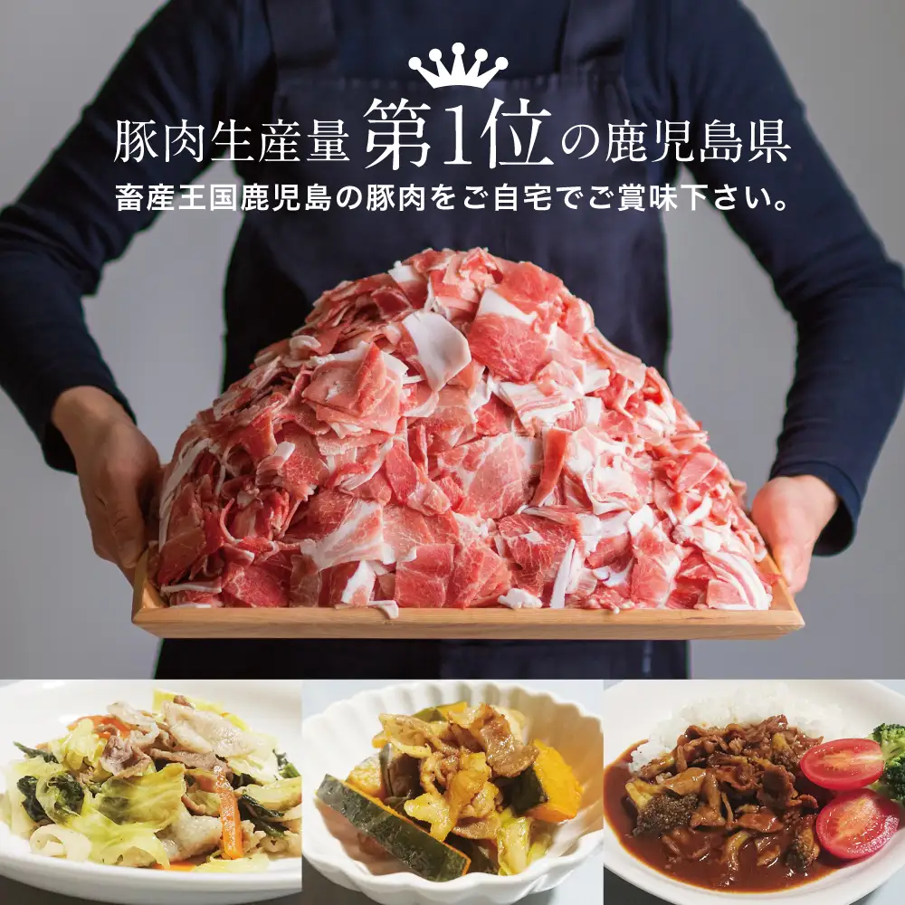 【鹿児島県産】 豚こま切れ 計5kg（小分け500g×10袋・バラ凍結）生活応援！ コマ切れ 細切れ 小分け 炒め物 冷凍 お肉 豚肉 訳あり スターゼン