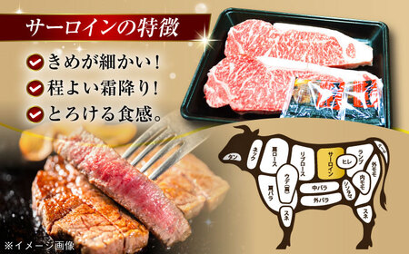 【12回定期便】五島牛 サーロインステーキ500g（250g×2枚） 五島市/肉のマルヒサ[PCV029] 