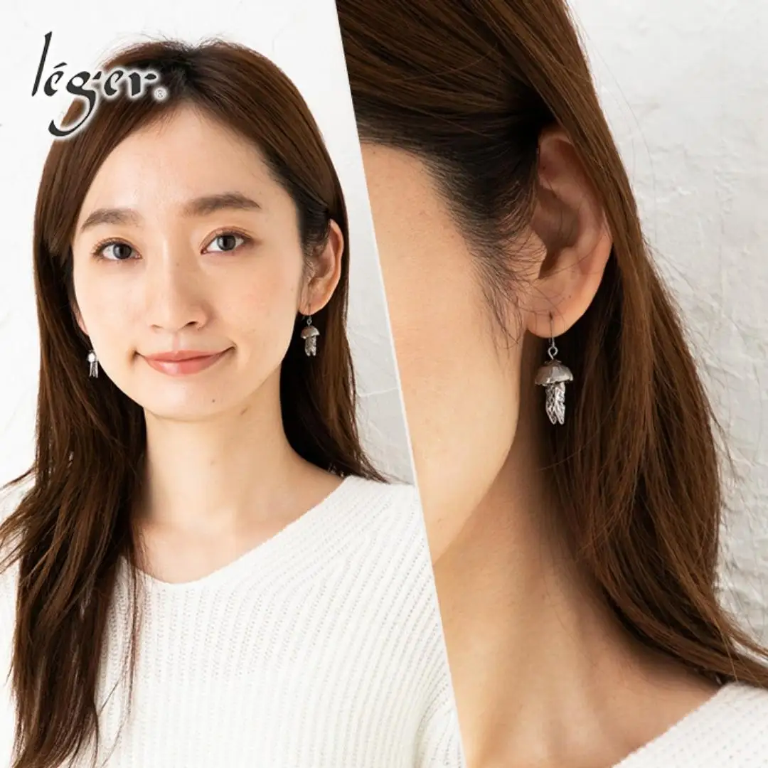 純チタン ピアス みずくらげ フックタイプ チタン [leger（レジエ）]【031P009】