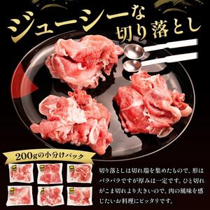 [5525-0311]伊達 黄金豚 のジューシーな 切り落とし 肉  2kg【200g×10パック】三元豚  豚肉 ぶた肉 小間切れ スライス 小分け 冷凍