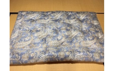 【浅井ふとん店】素朴なコットン敷布団＜抗菌・防ダニ＞/セミダブル・ブルー