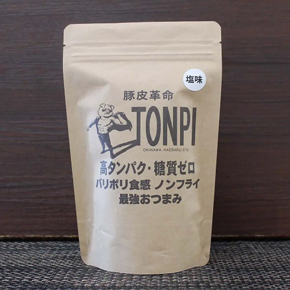沖縄県産 豚皮焼き上げお菓子 「TONPI 旨塩味 5パックセット」