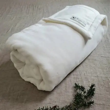 cotton snow 6重ガーゼとコットンパイルのリバーシブル毛布(シングル)ホワイト_雑貨・日用品 毛布 寝具   雑貨・日用品  寝具 _【1285170】