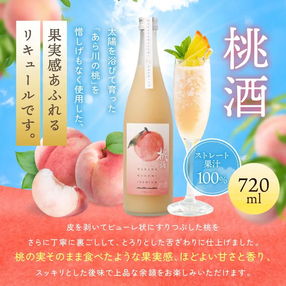「和歌のめぐみ」プレミアム WMP－1（桃酒・柚子酒）