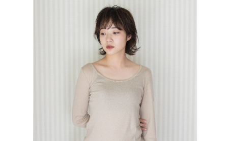 《絹生活研究所》インナー／レディース／8分袖／ベージュ インナーウェア 下着 肌着 ファッション 服 女性  LLサイズ