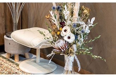 セール中につき、通常特価9,878円より30％引きの6,914円!　ドライフラワー　造花　フラワーベースセット　高さ約1800㎜ ドライ フラワー スワッグ LLサイズ 《糸島》【ブルールーフ/Blue Roof