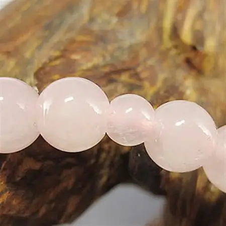 数珠女性用　ローズクォーツ　正絹花かがり房　桐箱入【1017408】