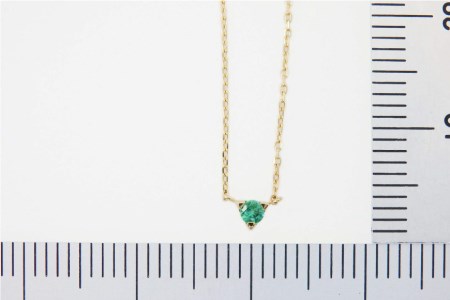 5月 誕生石 K18イエローゴールドエメラルドネックレス [工房グリーム 山梨県 中央市 21470831] アクセサリー ジュエリー プレゼント ギフト 贈りもの