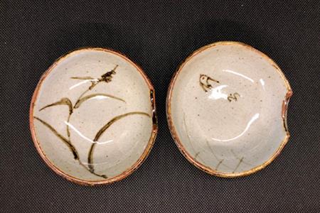 唐津焼 絵唐津箸置き小皿(ペア) 取り皿 ギフト