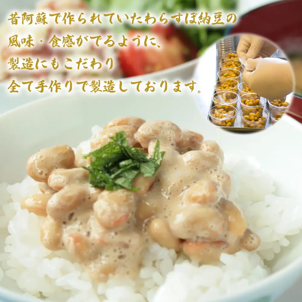 阿蘇産大豆100％手作り納豆　「おふくろの味」60個