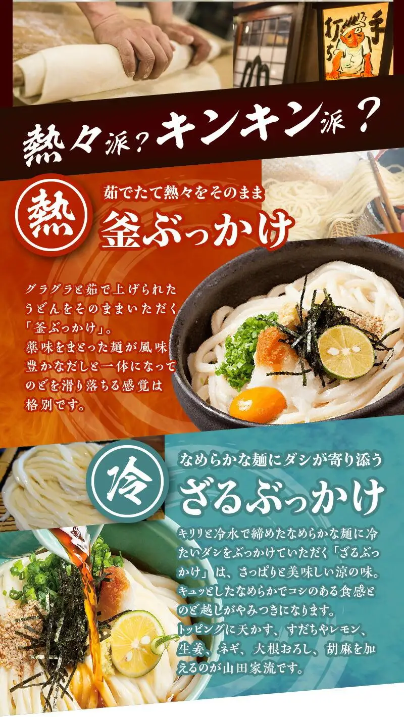 うどん本陣山田家 冷凍讃岐ぶっかけうどん6食（高松市）