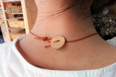 Junshin森から作る木製アロマペンダント アクセサリー アロマ 香り 2G01011