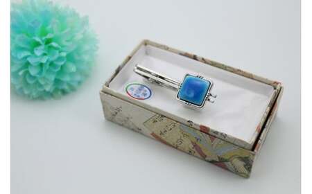 ネクタイピン スカイブルー 有田焼アクセサリー二宮閑山 おしゃれ アクセサリー 磁器 A12-214