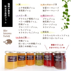 秋吉台高原ジャム ★ 季節のおまかせセレクト 6本