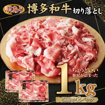 Y61-46 【訳あり】博多和牛 切り落とし1㎏ 牛肉
