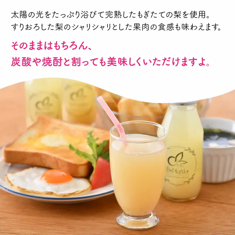 女子力高めの梨農家姉妹がおくる！ 完熟すりおろし美梨ジュース(180ml × 6本セット) 【なしジュース フルーツジュース 果汁飲料 果物 ギフト 贈り物】 [A-6315]