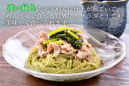 友吉製麺の小松菜そうめん(乾麺) 160g × 12袋【B-4402】