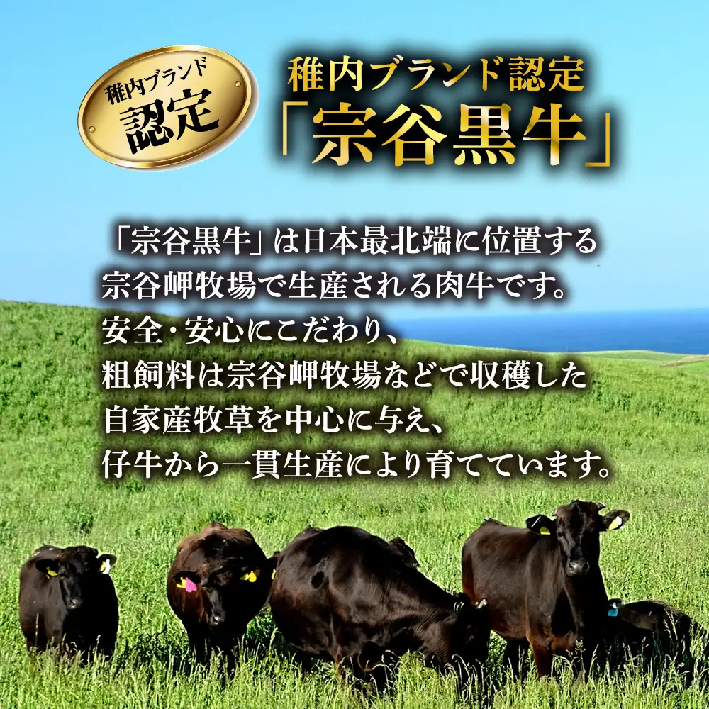 宗谷黒牛の焼肉用やわらかモモ肉 500g【配送不可地域：離島・沖縄県】