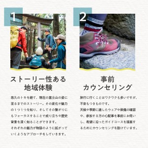 thousandth　ガイドツアー・アクティビティー利用券　3,000円分 自然 歴史 文化 富士講 体験 観光