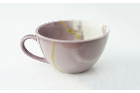 【美濃焼】Marble スープカップ 2個セット （ブラウン・パープル）【佐橋製陶所】≪土岐市≫ 食器 マグカップ コップ ペア マーブル 夫婦 新生活 かわいい おしゃれ カラフル 茶色 紫 美濃焼 国産 食器 コップ マグ シンプル キッチン スープ 朝食[MAF003]