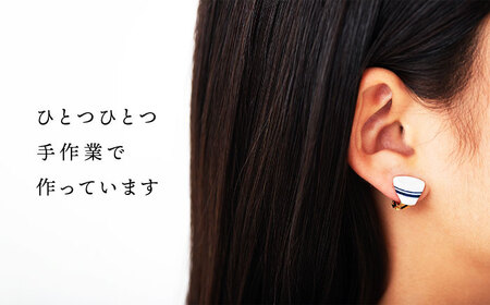 【美濃焼】徳利イヤリング 白【山淳製陶所】 アクセサリー ファッション 陶器 ピアス イヤリング 白 ホワイト おしゃれ 面白い ハンドメイド 酒 徳利 とっくり 盃 おちょこ 送料無料 [MAP008]