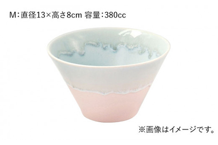 【美濃焼】パステルジュレ ブルー＆ピンク S/M/L 3個セット【伸光窯】 食器 ボウル 鉢 どんぶり 丼 丼ぶり 麺鉢 サラダボウル ラーメンどんぶり デザート うどん 麺 食器セット セット 送料無料 パステルカラー ピンク ブルー 青 【TOKI MINOYAKI返礼品】   [MAQ046]