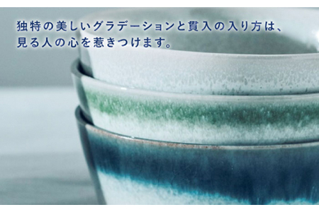 【美濃焼】URBAN ボウルLペアセット グリーン＆ネイビー【作山窯・SAKUZAN】【TOKI MINOYAKI返礼品】食器 皿 お皿 プレート 切立 ボウル 鉢 パスタ皿 カレー皿 サラダボウル  シンプル グラデ かわいい ペア グリーン 緑 贈り物 ギフト プレゼント 送料無料   [MBJ009]