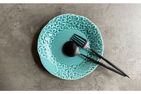 【美濃焼】Ortensia-オルテンシア- プレートM 4枚セット【Felice-フェリーチェ-藤田陶器】食器 ケーキ皿 取り皿 副菜皿 写真映え おしゃれ [MBX016]