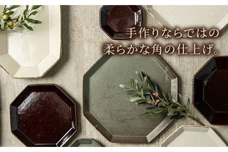【美濃焼】アングル プレート 3色6点セット【JYUZAN-寿山-】食器 小皿 八角皿 パスタ皿 メインディッシュ 薬味皿 醤油皿 インテリア アクセサリートレイ ホワイト グリーン ブラウン 白 緑 茶 シンプル おしゃれ レンジ対応 送料無料 [MCN011]