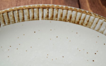 【美濃焼】大皿 24cm 渕錆粉引 5枚セット【EAST table】≪土岐市≫ 皿 ワンプレート ランチプレート 美濃焼 セット デザート インテリア おしゃれ 食器セット お皿セット 陶器 パスタ サラダ 食器 パスタ皿 国産 送料無料 [MBS001]