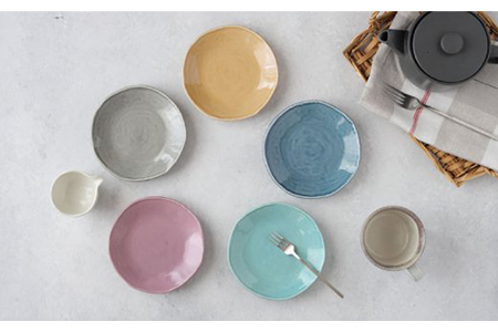 【美濃焼】中皿 15cm Nuan 5色セット 【EAST table】 皿 ケーキ皿 取り皿 [MBS010]