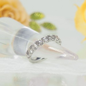 プラチナ 2.0ctハーフエタニティダイヤモンド リング　HR-009022