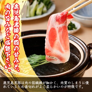 isa362 鹿児島黒豚しゃぶしゃぶセット(計900g)バラスライス・カタローススライス・ローススライス、各300g×1パック＜C-901＞【JA北さつま】