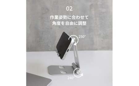 Owltech(オウルテック) えび～にゃ印刷モデル スマートフォン/タブレット対応 充電しながら角度調整できるアルミスタンド EBN-STD03-RBK ブラック【 神奈川県 海老名市 】
