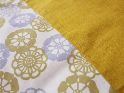 【洛中高岡屋】カバータイプごろ寝敷きふとん（ゆったりサイズ・菜の花フローラル）