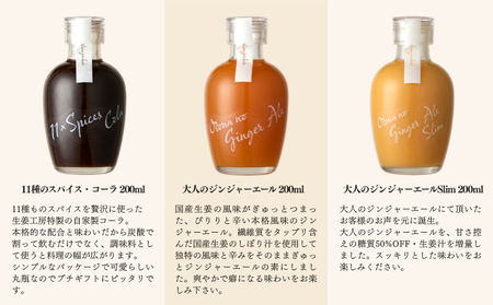 ギフト スパイス ドリンク お試し 飲み比べ セット コーラ ジンジャーエール 炭酸　【 飲料 果汁飲料 ジュース 加工食品 スパイスドリンク 】 